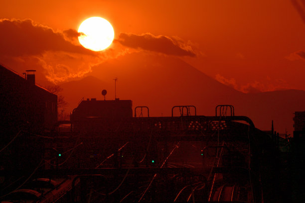 富士山日落与东京景色图片下载