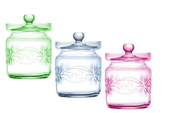 水晶优雅罐孤立图片下载