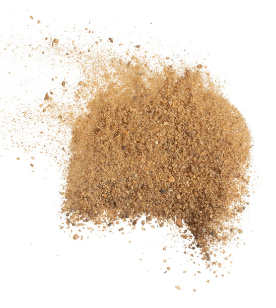 大尺寸飞沙爆炸，金粒沙波爆炸。抽象的云飞。黄色的沙子飞溅在空气中。白色背景隔离高速快门，抛出定格动作图片下载