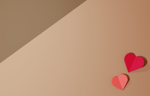 可爱而简单的心形背景插图图片下载