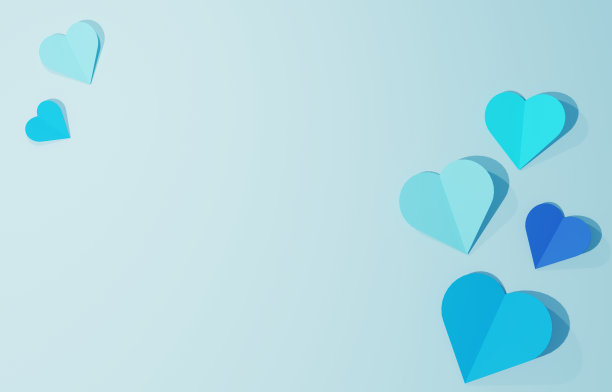 可爱而简单的心形背景插图图片下载