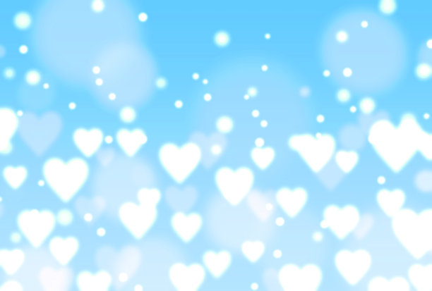 可爱的背景插图发光的心脏图片下载