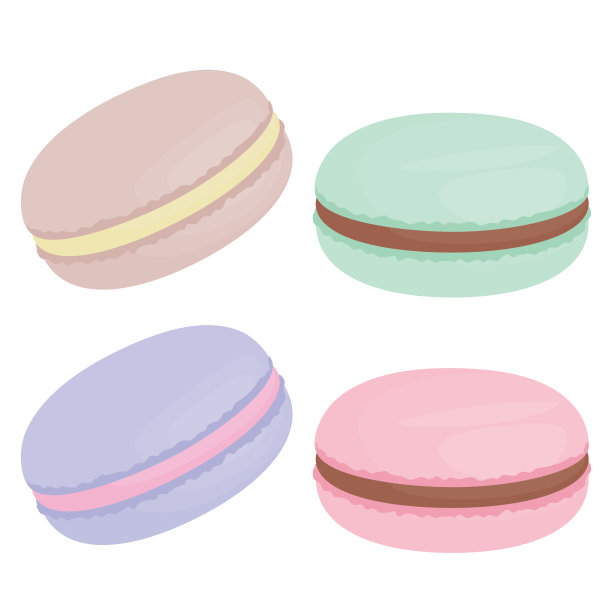 四种马卡龙套装图片下载