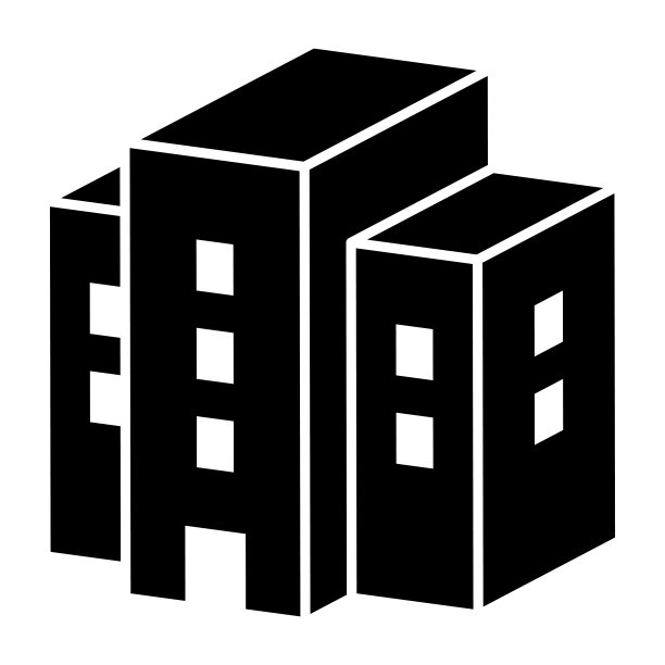 建筑孤立的矢量剪影。图片下载