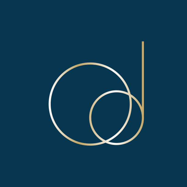 OD字母标志。装饰线交织字母o，字母d签名图标。豪华风格几何字母首字母。图片下载