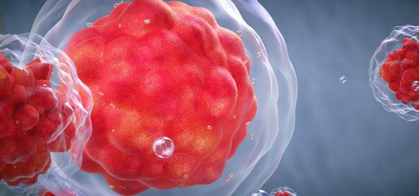 人类细胞或胚胎干细胞显微镜背景的3D渲染图片下载