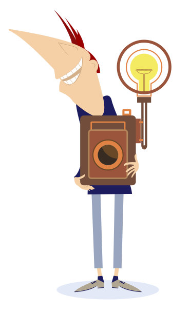 卡通人物摄影师图片下载