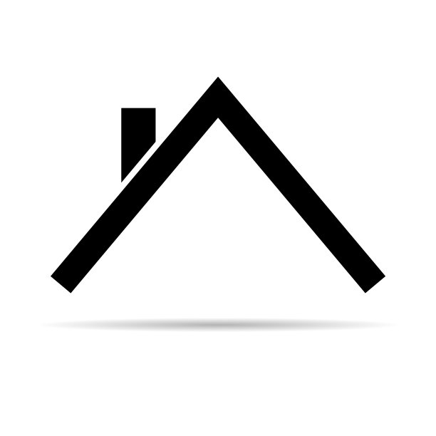 屋顶房屋剪影图标，城市概念模板全景，景观矢量插图图片下载