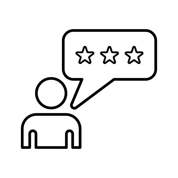 客户评审线图标。轮廓设计。图片下载