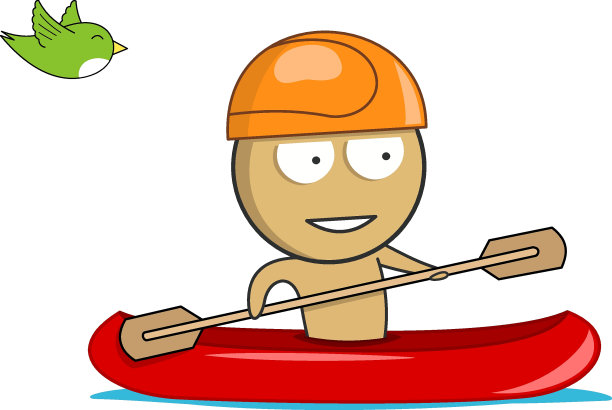 皮艇上的运动员图片下载