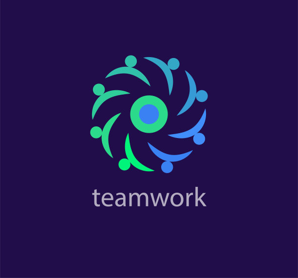 团队合作和团结的理念标志。图片下载