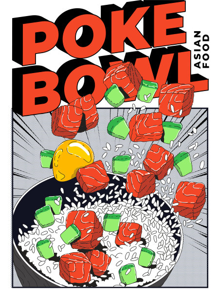 蔬菜三文鱼碗图片下载