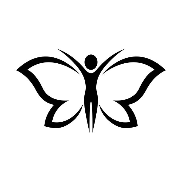 美丽蝴蝶标志形象图片下载