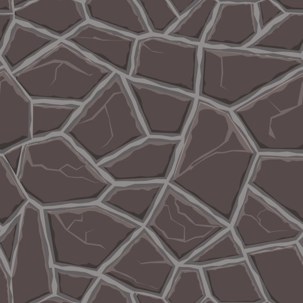 卡通游戏纹理，岩石，泥土和地面表面无缝的图案。游戏资产墙和环境背景图片下载