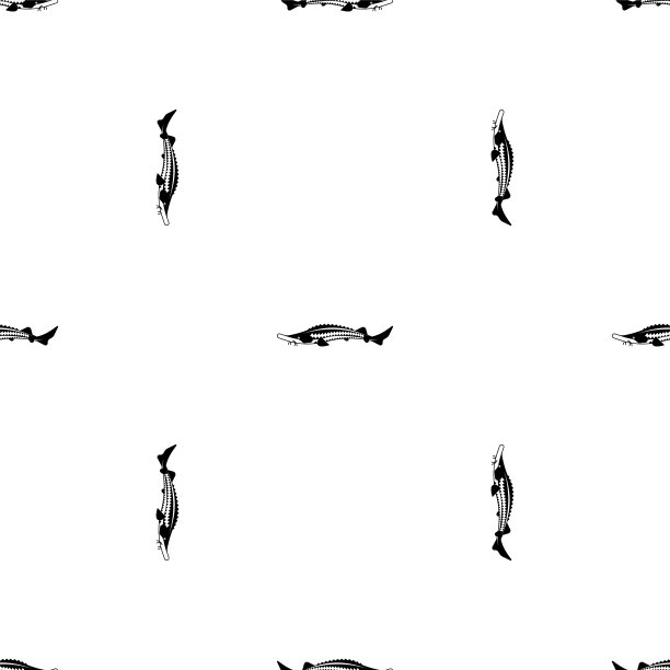 鲟鱼图案无缝。鱼的背景。矢量纹理图片下载