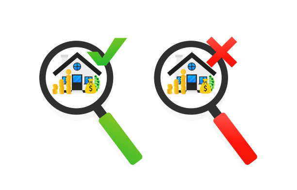 房地产投资验证概念。房地产经纪人。模板销售，出租房屋，房地产市场。利润的概念。房地产检查。经营理念。矢量图图片下载