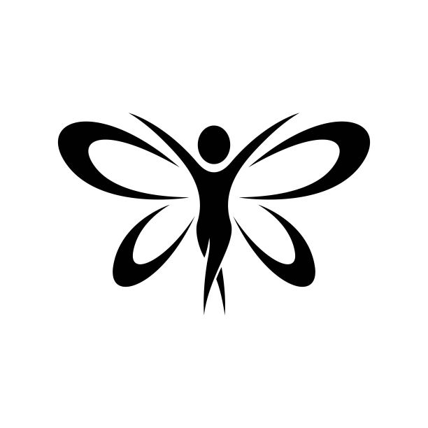 美丽蝴蝶标志形象图片下载