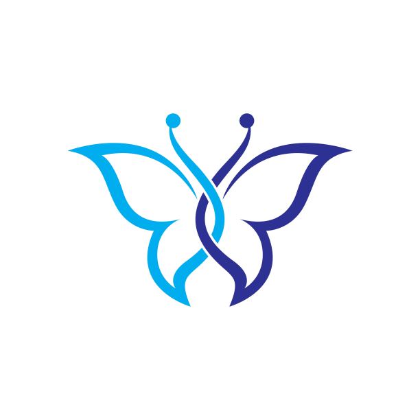 美丽蝴蝶标志形象图片下载