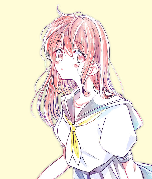 卡通画可爱的女学生图片下载