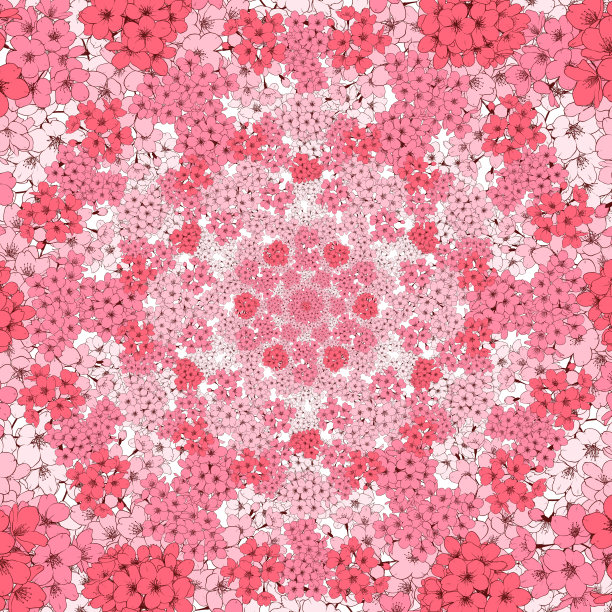 樱花曼陀罗背景图片下载