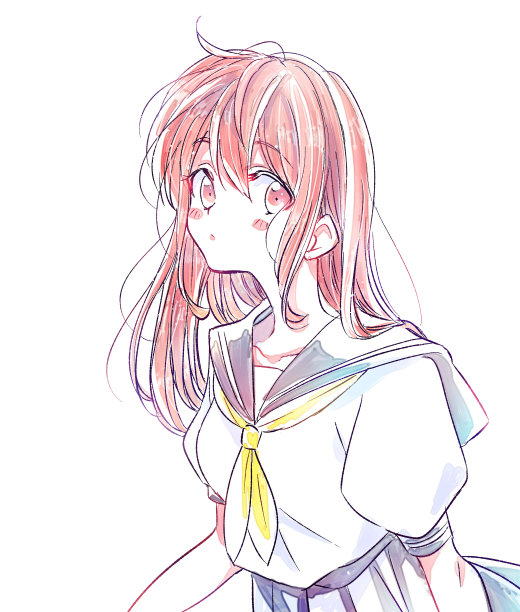 卡通画可爱的女学生图片下载