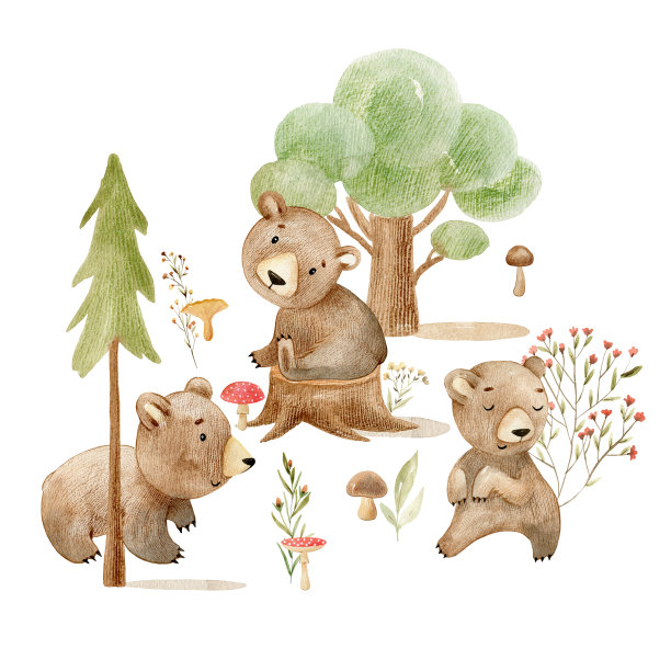 与熊组成。图片下载