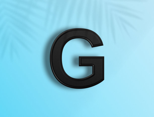 字母G的3D渲染图片下载