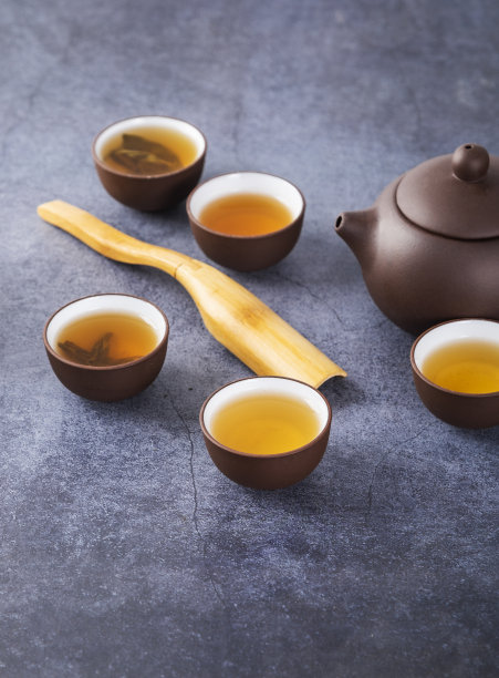 茶杯和茶具的照片图片下载