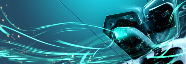 电动汽车充电站以绿色能源和可持续能源生产的生态电力为概念，供应给充电站，以减少二氧化碳排放。图片下载