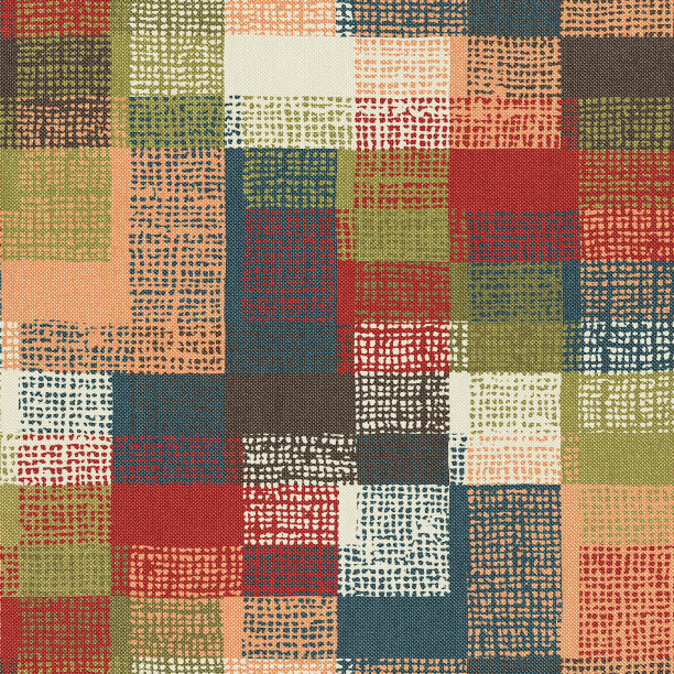 地毯无缝纹理与方形图案，民族织物纹理，grunge背景，波西米亚风格的图案，3d插图图片下载