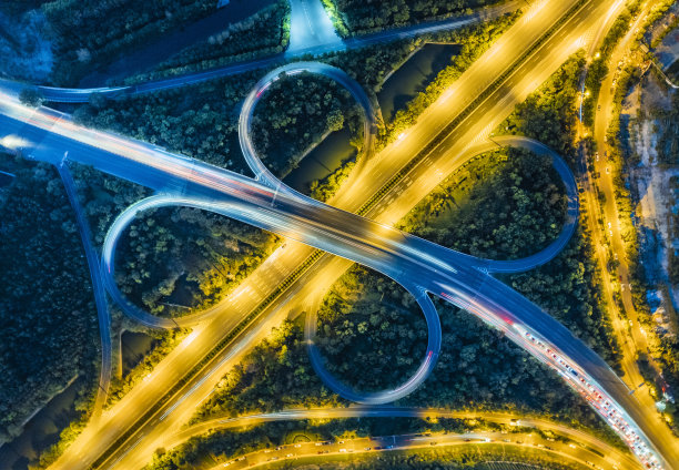 中国天津城市立交桥的航拍图片下载