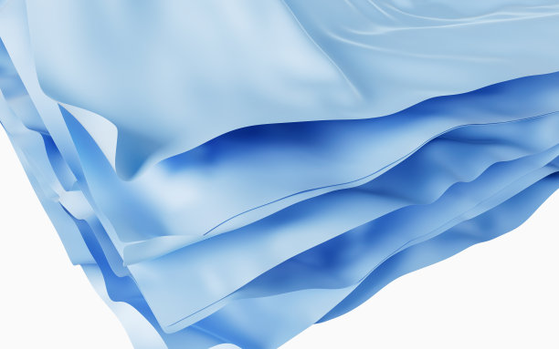 流波多层背景，三维渲染。图片下载