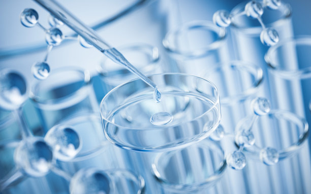 实验室的化学玻璃器皿，三维渲染。图片下载