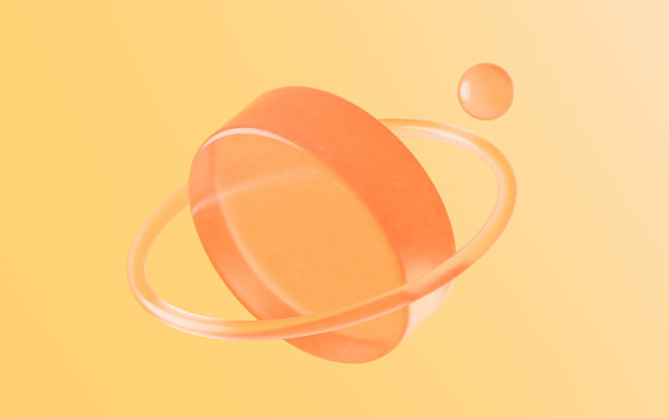 抽象玻璃几何图形，三维渲染。图片下载