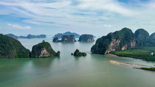 泰国攀牙湾无人机全景普吉岛图片下载