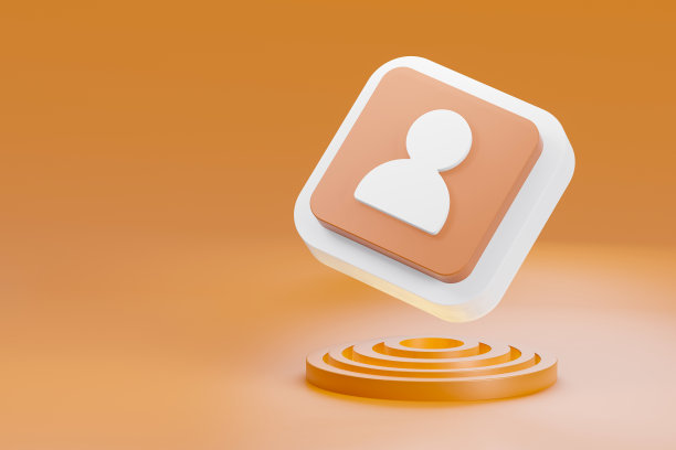 在讲台上的互联网图标的3D渲染图片下载