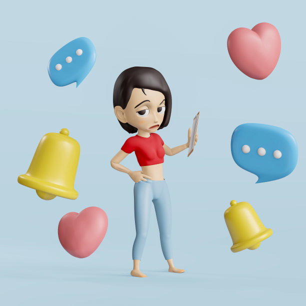 一个运动女孩与剪贴板。3d插图渲染图片下载