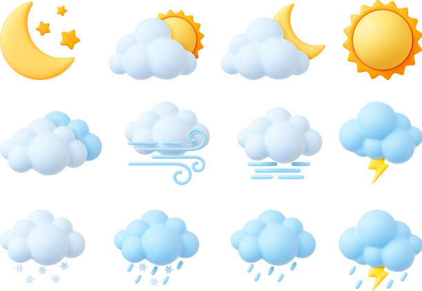 橡皮泥3d天气图标渲染风格太阳图片下载