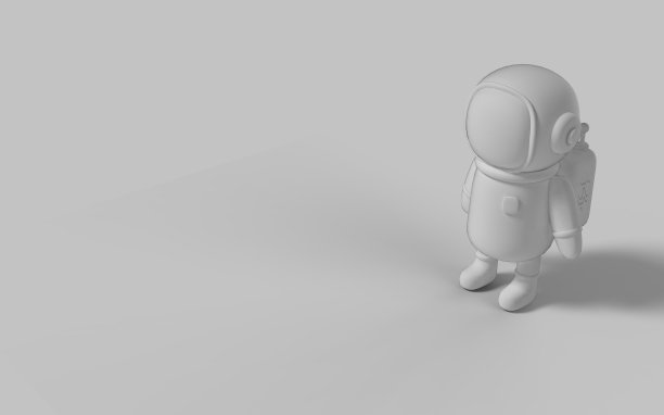 太空人白adv 3d渲染图片下载