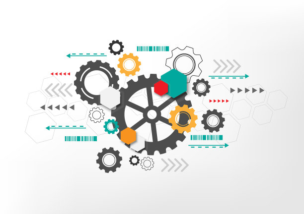 齿轮图案抽象技术背景图片下载