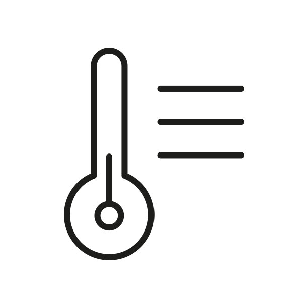 低温恒温器图标：线性天气图标图片下载