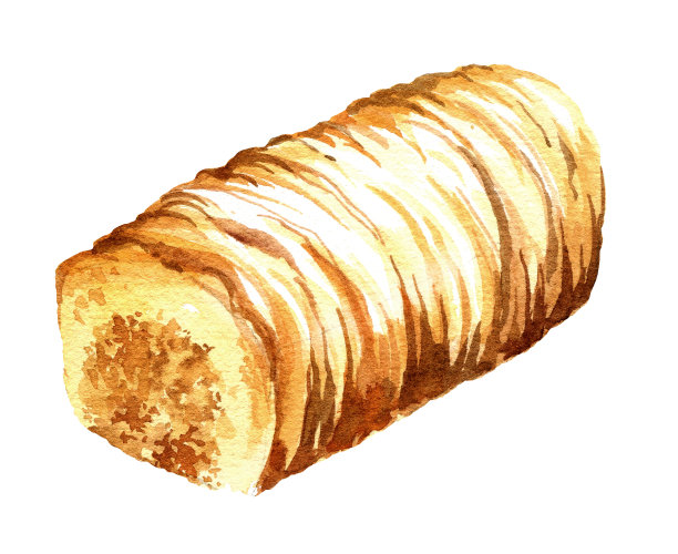 水彩画东方糖果，插图的传统土耳其糖果与蜂蜜和坚果，手绘素描图片下载