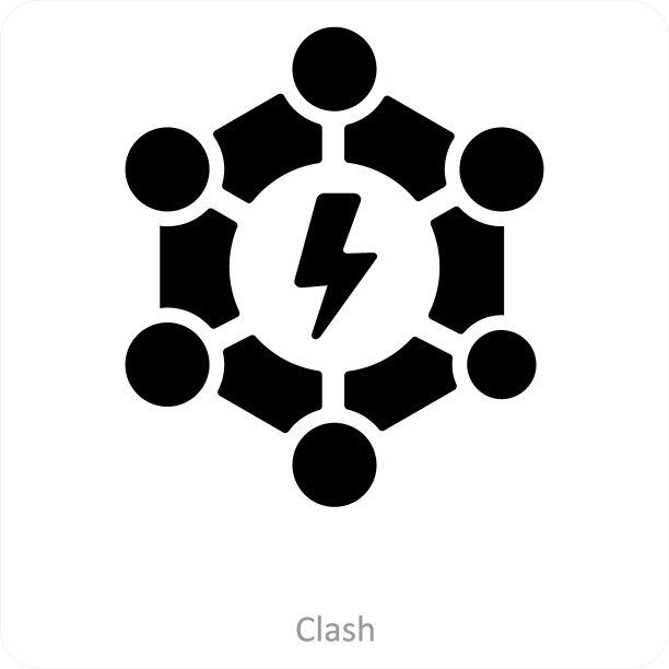 冲突与光束图标概念图片下载
