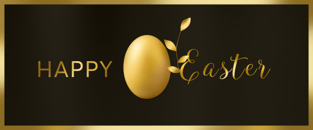 复活节贺卡黑色版图片下载