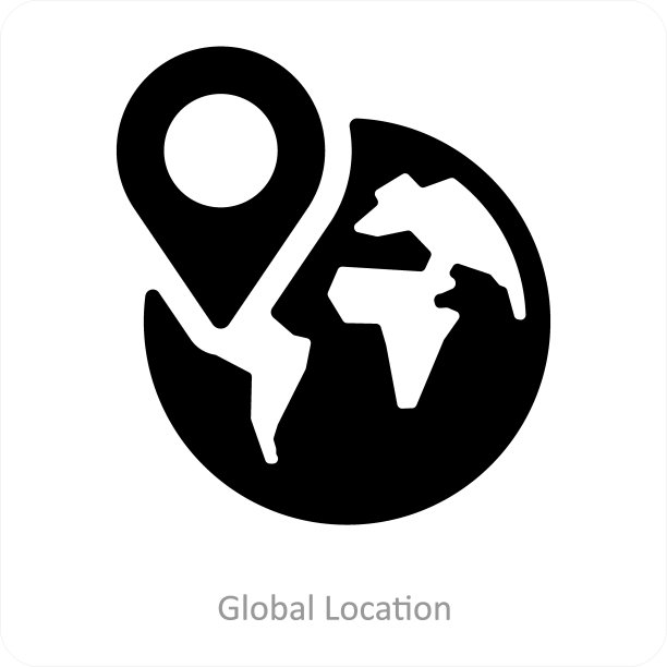 全球定位和地图图标概念图片下载