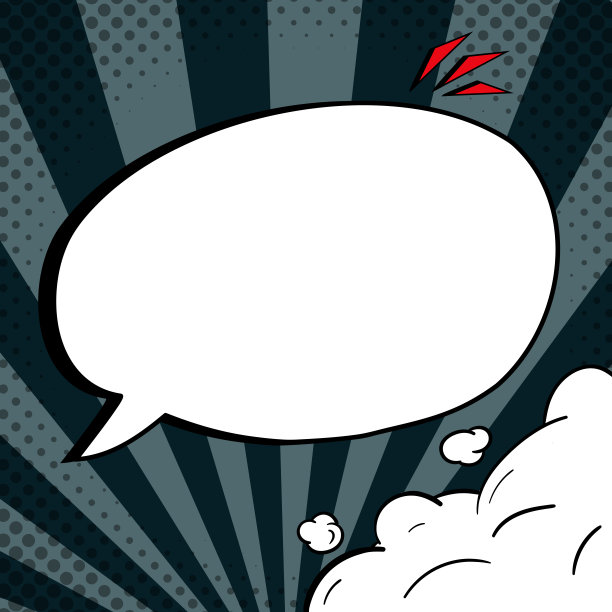 带有复制空间和彩色涂鸦的漫画空白语音气泡。表示社交媒体消息和连接的爆炸框架中空模板的设计。图片下载