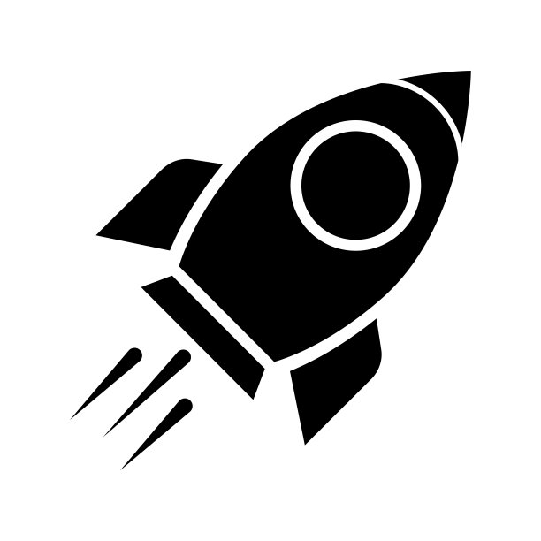 导弹攻击剪影图标。向量。图片下载