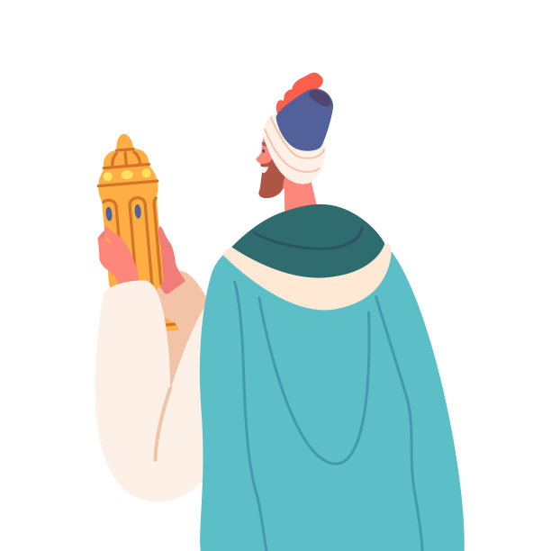 圣经中的三博士巴尔萨泽也被称为来自东方的智者和慷慨的国王，他跟随一颗星来到伯利恒图片下载