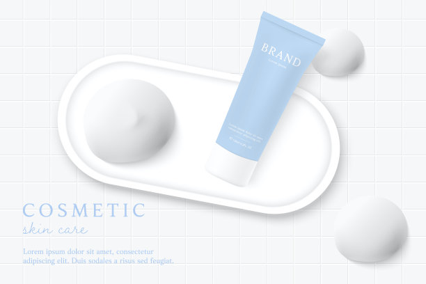 洗面奶在浴室背景与泡沫。图片下载