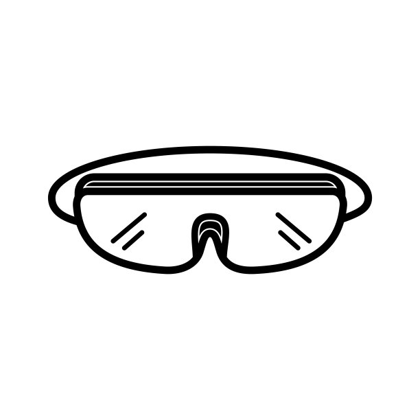 安全护目镜，面罩，图标，设计，平面风格潮流集合，矢量，模板图片下载